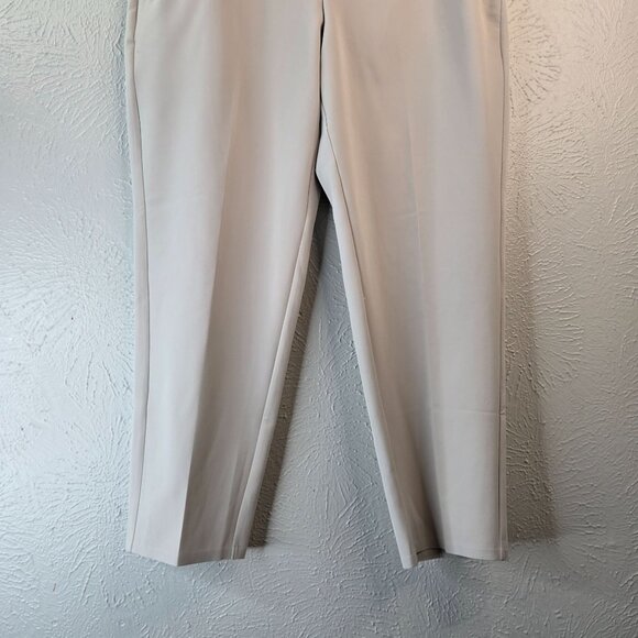 Athleta High Rise Pants Cream Pull On Athletic Workout Ankle Leg Plus Size 16 - Picture 4 of 12